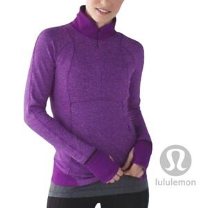 LULULEMON Runderful Purple 1/2 Zip Long Sleeve Top EUC